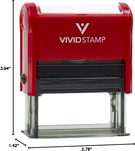 Vista 10 de Sello de goma autoentintado para oficina (tinta roja) - Paquete grande de 2