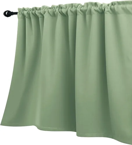 Vista 15 de KOUFALL Cenefa beige para ventanas de 16 pulgadas de largo, cortinas cortas para filtrar la luz sobre el fregadero