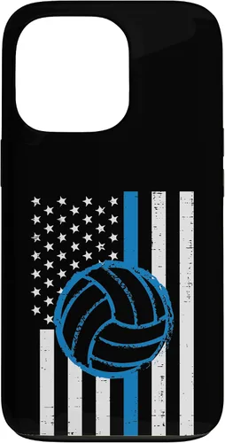 Vista 10 de US Flag Blue Line Volleyball Vintage Patriotic Police Cop Case for iPhone 17