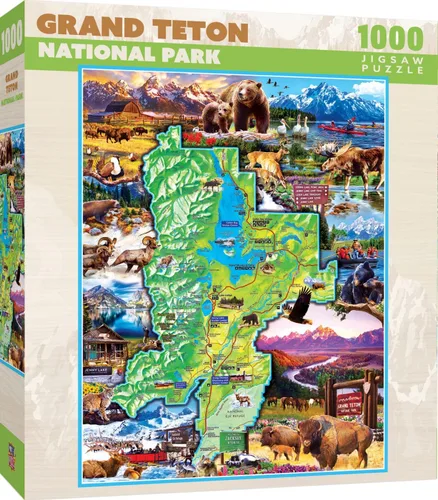 Vista 14 de MasterPieces National Parks Maps - Rompecabezas de 1000 piezas para adultos, familia o jóvenes - Parques Nacionales de Estados Unidos por Anderson