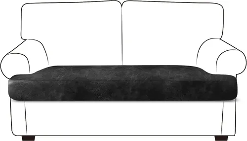 Vista 77 de ANARACHON Fundas de cojín de sofá con aspecto de cuero, juego de fundas de asiento de sofá, protector de muebles para sillón seccional, sofá biplaza