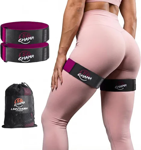 Vista 2 de Bandas de resistencia BFR para mujeres, bandas de ejercicio de entrenamiento de glúteos, equipo de entrenamiento de fitness