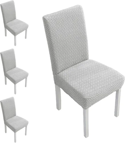 Vista 9 de Fundas elásticas para sillas de comedor, fundas de asiento para sillas de comedor, juego de 4/6 fundas para sillas de cocina para el hogar, hotel