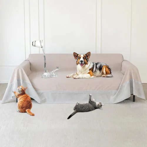 Vista 29 de Protector de muebles contra arañazos para gatos, antideslizante, impermeable, para mantener alejados a los gatos, protectores de sofá aptos