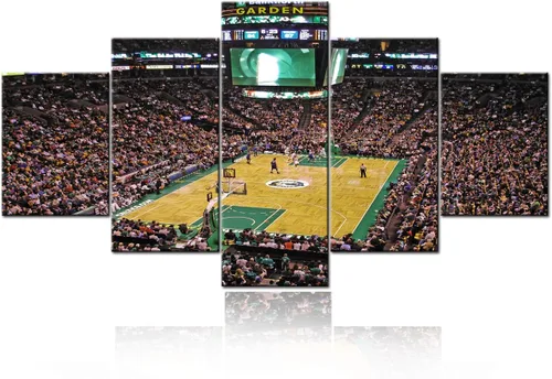 Vista 30 de Decoración de sala deportiva Memphis Grizzlies Imágenes para sala de estar, el foro FedEx en Memphis, pinturas de Tennessee, 5 piezas, lienzo, arte