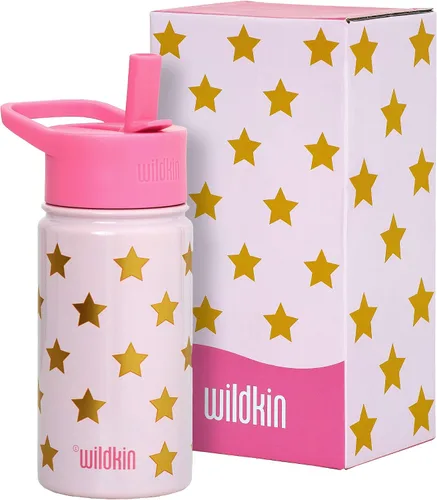 Vista 37 de Wildkin Kids - Botella de agua de acero inoxidable de 14 onzas para niños – Sin BPA, a prueba de fugas, aislada, fácil de limpiar - Ballerina