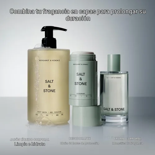 Vista 8 de Salt & Stone Aluminum-Free Deodorant, Women & Men Bergamot & Hinoki 2.6 oz Protección extra fuerte de 48 horas, aroma neutro de género, fabricado