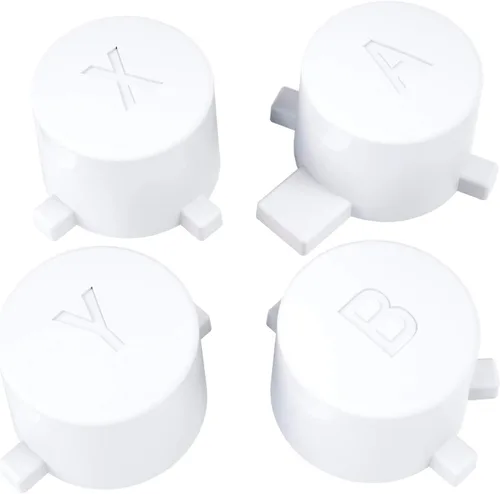 Vista 5 de eXtremeRate White Interchangeable ABXY Buttons for Nintendo Switch Pro Controller, DIY Swappable Replacement ABXY for Nintendo Switch Pro