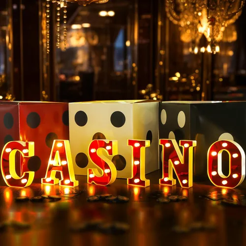 Vista 4 de Aurelema Casino 6.3" Letras de cartel de noche de cine para fiestas, cartel de luz de marquesina alimentado por batería, luces LED de letras