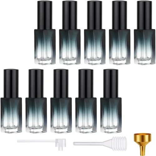Vista 9 de Segbeauty Pequeña botella de espray de cristal recargable a granel del perfume, portátil vacío del rociador de la colonia del viaje, Transparente