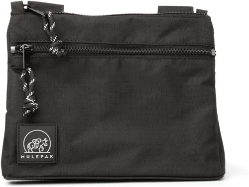 Vista 2 de Bolsa grande en negro, 6 x 8 x 1 pulgadas, a prueba de pérdidas y carteristas, bolsas de seguridad para deportes al aire libre y riñonera de viaje
