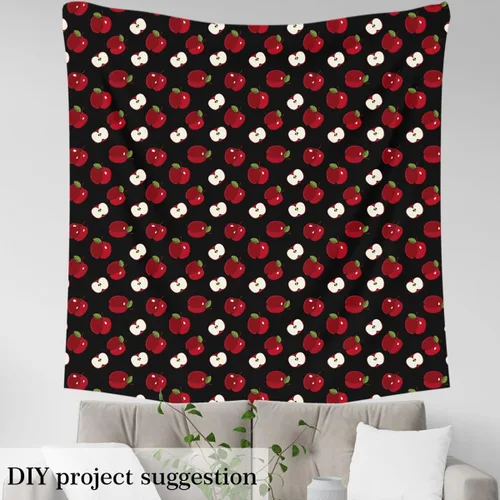 Vista 3 de Feelyou Tela con estampado de frutas por yarda, tela de tapicería con patrón de frutas para sillas, franela suave decorativa de frutas botánicas, 1