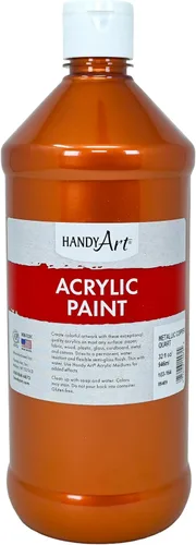 Vista 78 de Handy Art Pintura acrílica, juego de 12 colores, botellas de 16 onzas, acrílico líquido para estudiantes semibrillante, consistencia de flujo