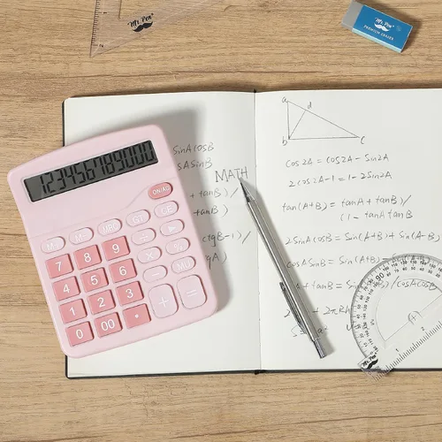 Vista 8 de Mr. Pen- Calculadora, Rosa, Calculadoras Pantalla grande Calculadora de función estándar, 12 dígitos, Calculadoras de escritorio, Calculadora
