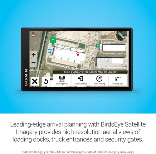 Vista 5 de Garmin dzl OTR610, navegador GPS grande, fácil de leer de 6 ', enrutamiento personalizado de camiones, imágenes satelitales Birdseye de alta