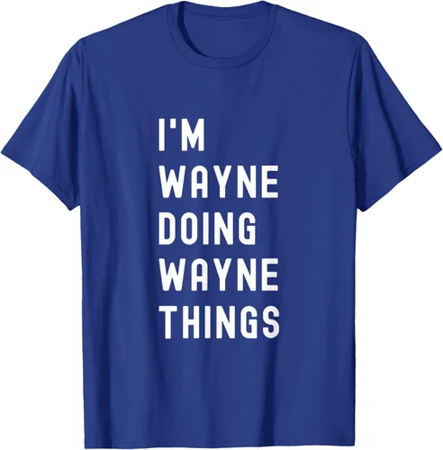 Vista 23 de Camiseta I'm Wayne Doing Wayne Things, Negro