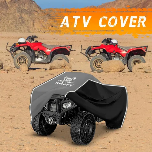 Vista 7 de Funda para ATV impermeable de alta resistencia con hebilla, funda para 4 ruedas a prueba de polvo, anti UV, a prueba de viento, para todo clima
