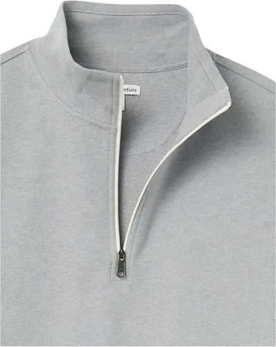 Vista 5 de Tienda Essentials Sudadera ligera de rizo francés con cremallera de un cuarto para hombre