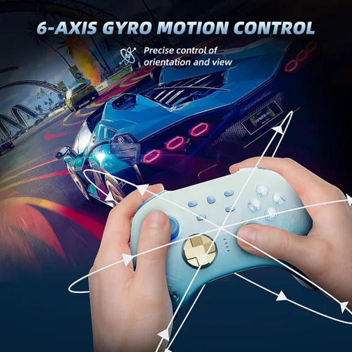 Vista 7 de Mytrix Wireless Switch Pro Controllers with Charging Dock, Bluetooth Controller for Nintendo Switch/Lite/OLED with Hall Effect Joysticks & Trigger