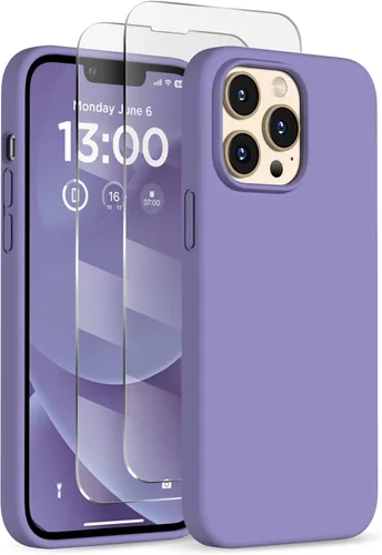 Vista 11 de Funda de silicona para iPhone 13 Pro, funda para teléfono, color Negro