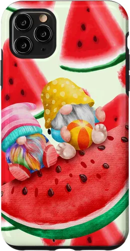 Vista 13 de Summertime with My Gnomies Watermelon Retro Beach Summer Case for iPhone 17
