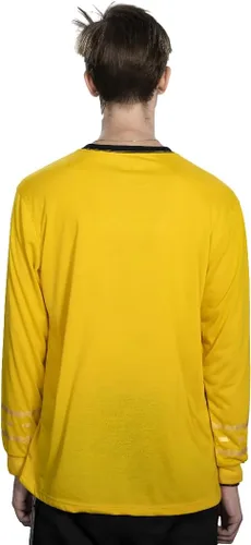 Vista 6 de Star Trek - Camiseta de manga larga para disfraz de Halloween, Capitán Kirk, Ingeniería, Cosplay Amarillo