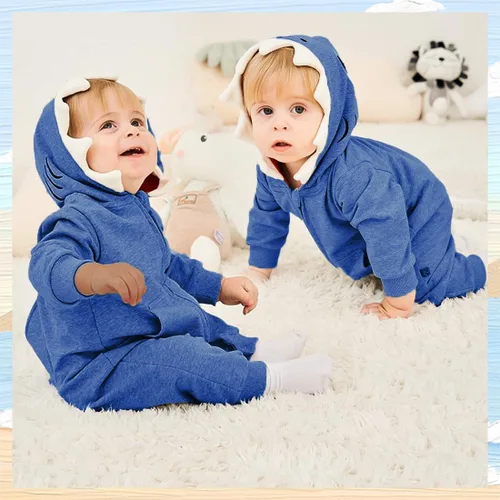Vista 5 de UVIPC Shark - Mameluco de Halloween para bebés y niñas de 3 a 24 meses
