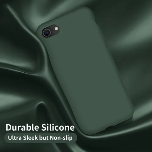 Vista 4 de Cordking Funda diseñada para iPhone SE 2022/2020, diseñada para iPhone 7 y 8, funda ultradelgada de silicona a prueba de golpes