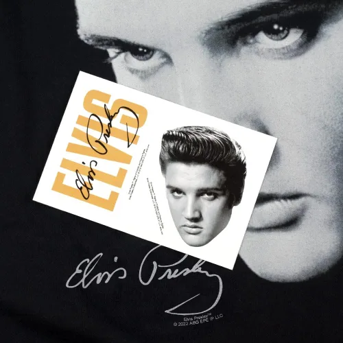 Vista 6 de Popfunk Elvis Presley Signature Heartthrob Music T Shirt Stickers