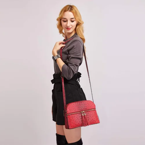 Vista 2 de Dasein - Bolso de hombro para mujer con cremallera y múltiples bolsillos
