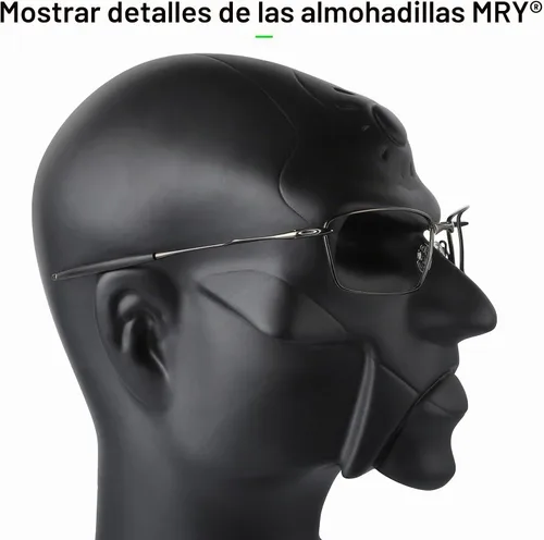 Vista 5 de Mryok Auriculares de repuesto para gafas de sol Oakley Whisker/Square Whisker/Juliet/Wiretap/Big Square Wire/A Wire - Opciones Negro