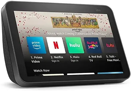 Vista 2 de [Usado] Nuevo Echo Show 8 (2da generación, edición 2021) - Pantalla HD inteligente con Alexa y cámara de 13 MP - Carbón