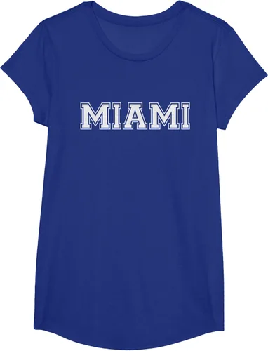 Vista 64 de Camiseta de regalo deportiva estilo universitario Miami Florida, Negro, S