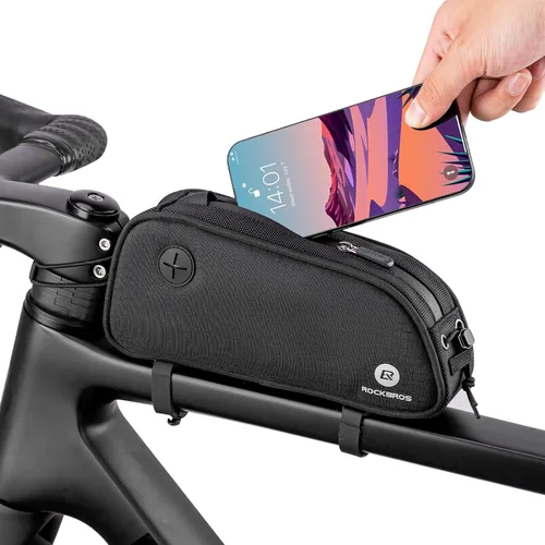 Vista 11 de ROCKBROS Bolsa de bicicleta de tubo superior Diseño delgado estrecho ligero Estilo 1