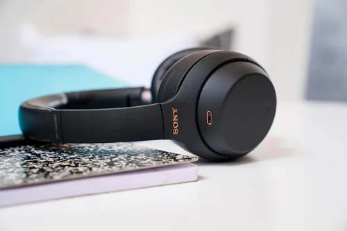 Vista 8 de Sony WH-1000XM4 Auriculares inalámbricos premium con cancelación de ruido sobre la oreja con micrófono para llamadas telefónicas y control de voz