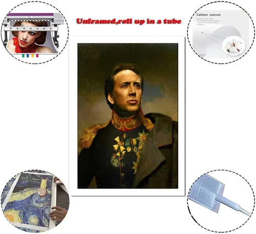Vista 2 de MMIXIANG Nicolas - Póster de jaula decorativa, lienzo para pared, para sala de estar, dormitorio, 08 x 12 pulgadas