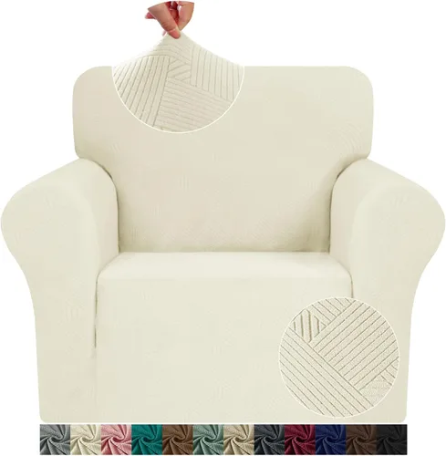 Vista 44 de JIVINE - Funda para sofá biplaza, 1 pieza elástica para sofá de 2 cojines, protector de muebles con parte inferior elástica para niños y mascotas