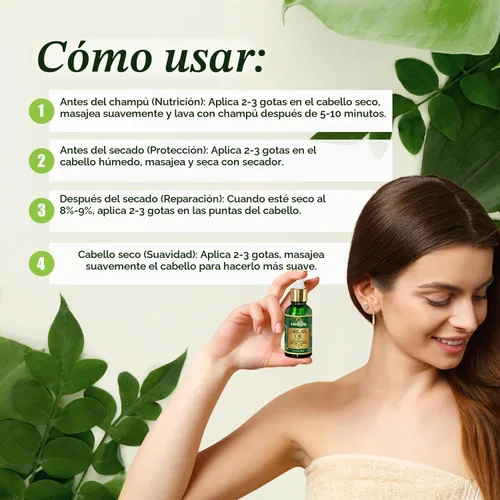 Vista 9 de Herbishh Champú Color Cabello Negro 6.8 fl oz+ Aceite Cabello 1 fl oz+ Aceite de argán y negro