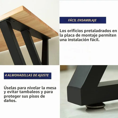 Vista 6 de Patas de mesa de 36 pulgadas, patas de mesa de altura