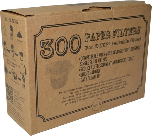 Vista 6 de Filtro de papel de café K-cup opcional para Ekobrew - Filtro de un solo uso, Blanco Café más limpio con menos sedimentos y limpieza rápida sin