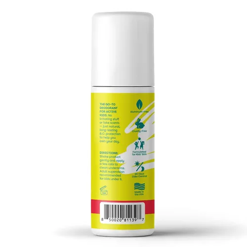 Vista 6 de Kobi Desodorante para niños activos, adolescentes, niñas, niños, natural, sin aluminio, fuerza deportiva - Cherry Kick