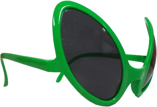 Vista 3 de Gafas plásticas de la novedad verde de los ojos alienígen, Verde