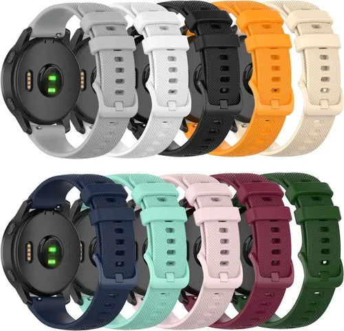 Vista 8 de Compatible con Garmin Vivoactive 4/Venu 3/Forerunner 255 265 Bandas, correa de silicona deportiva para Vivoactive 4/Venu 3/Forerunner 255 265