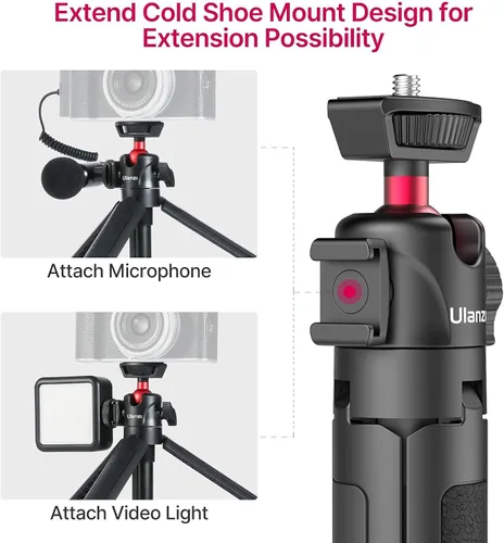 Vista 4 de Ulanzi Soporte de trípode para cámara MT-16 + luz impermeable ULANZI Cute LITE