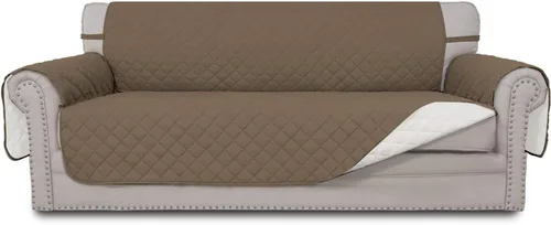Vista 120 de Easy-Going - Funda reversible para sofá, resistente al agua, con varillas de espuma y correas elásticas, protector de muebles para mascotas y perros