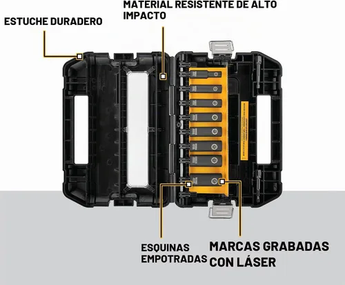 Vista 3 de DEWALT DW22838, juego de llaves IMPACT READY, 3/8 de pulgada, 10