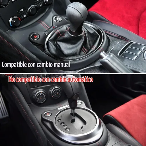 Vista 2 de Accesorios manuales del ajuste de la cubierta del panel del cambio de engranajes del estilo de la fibra de carbono para Nissan 37