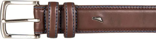Vista 3 de Nautica Cinturón de cuero para hombre con hebilla de metal