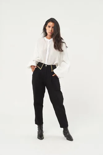 Vista 3 de Blusa de manga larga con botones para mujer