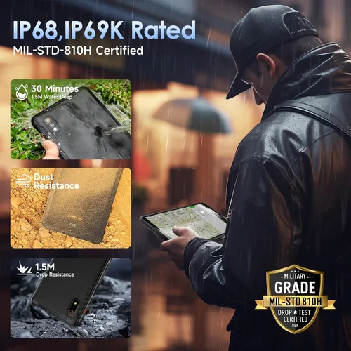 Vista 7 de Ulefone Armor Pad Pro - Tablet resistente de 8 pulgadas (16 GB + 128 GB), cámara trasera de 48 MP + cámara frontal de 32 MP, batería de 7650 mAh